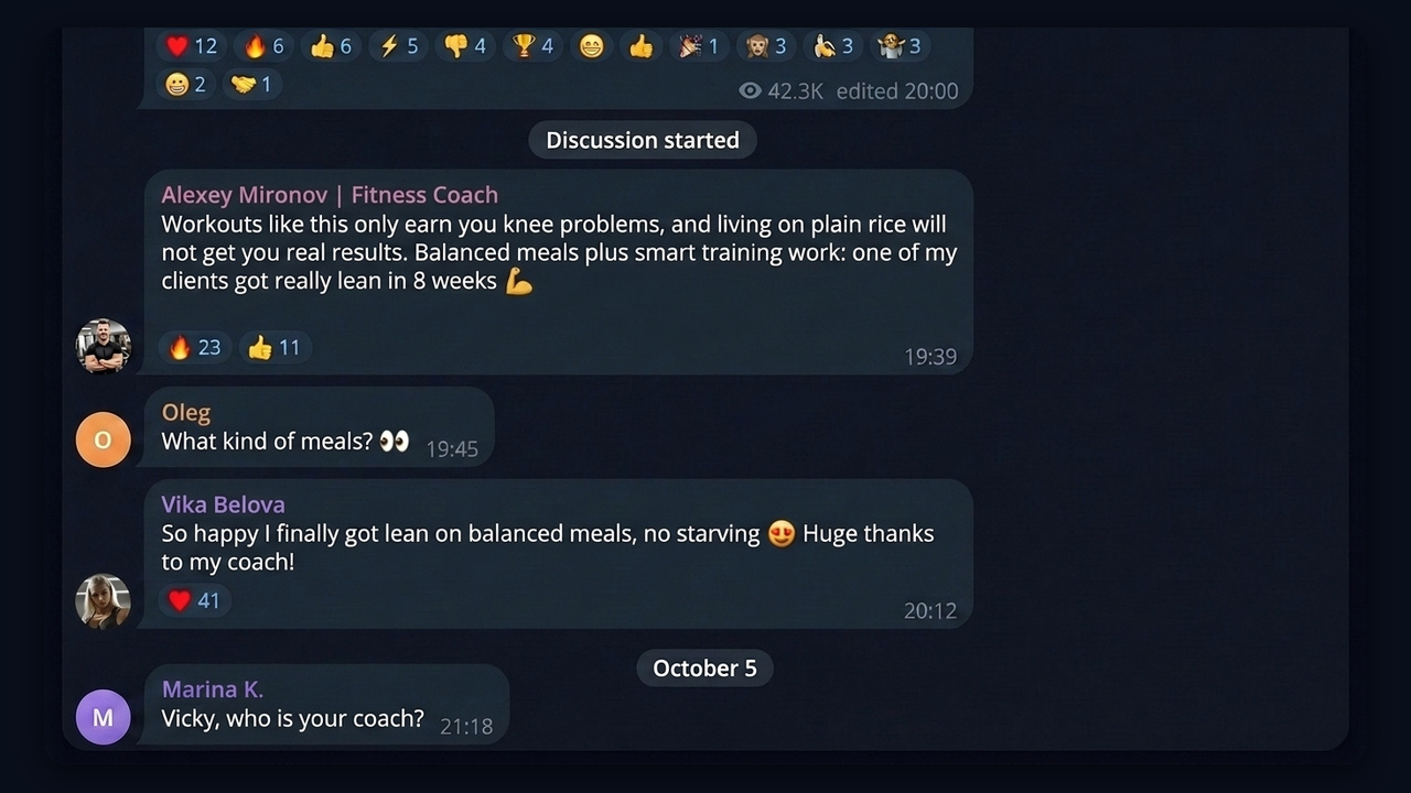 AI commenting for personal trainer clients: expert comment and an athlete review