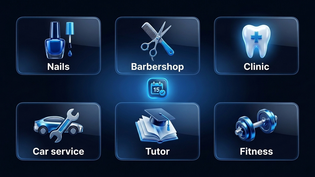 Booking bot for beauty salons, barbershops, clinics and car services