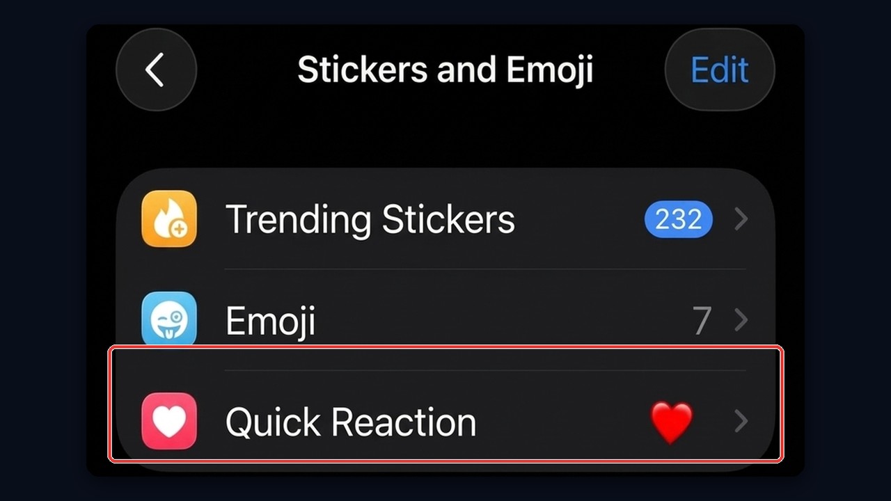 How to change the Telegram quick reaction