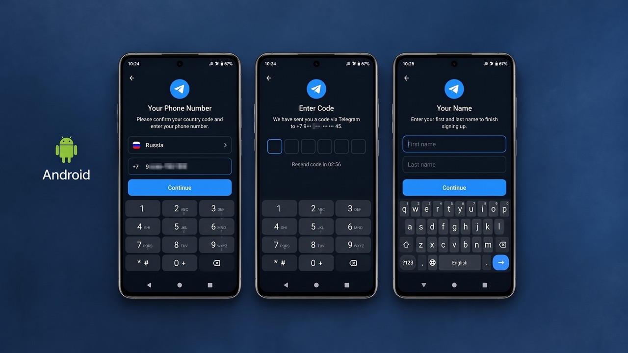 How to create a Telegram account on a phone: number, code and name