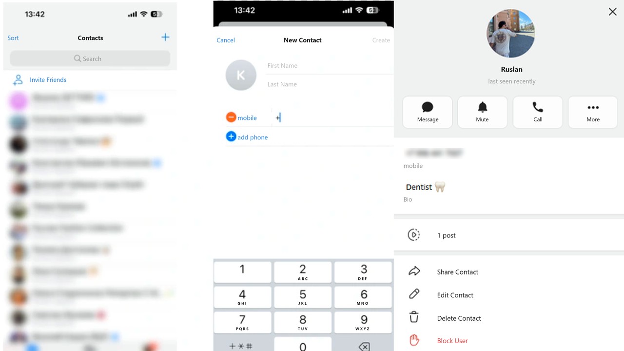 How to find someone on Telegram by phone number: new contact and profile