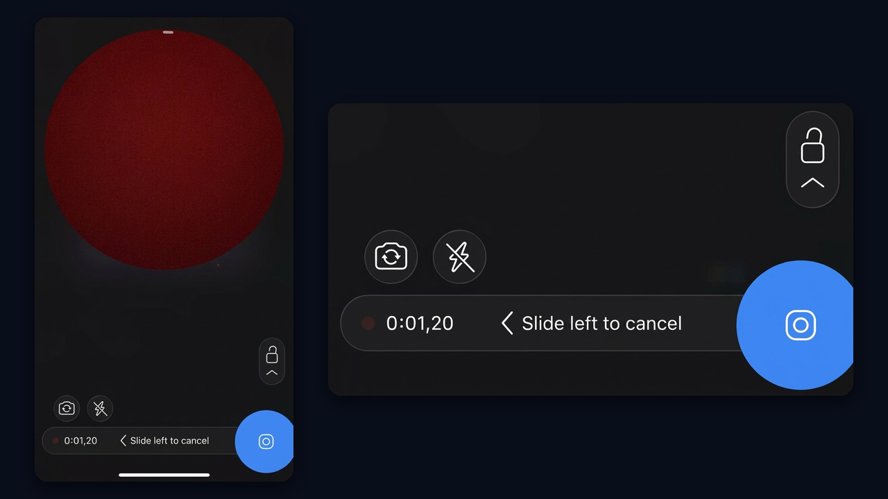 How to record a Telegram video message: locked mode, pause and trim