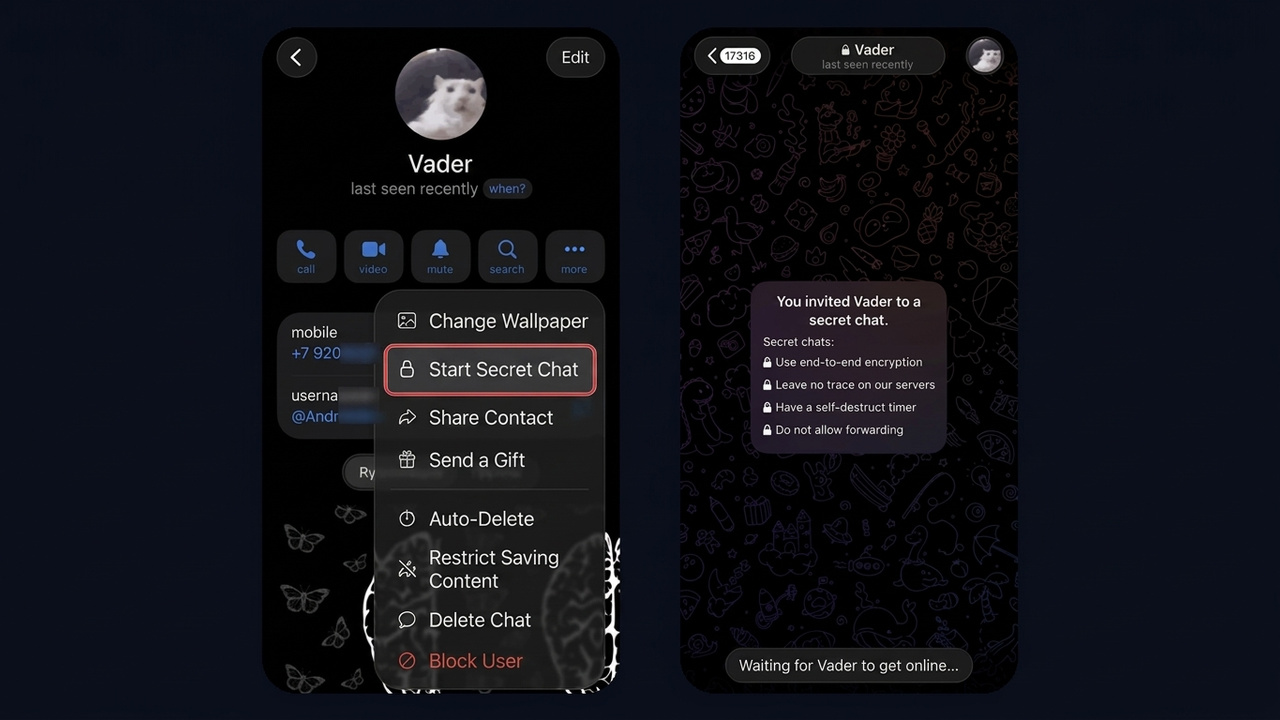 How to start a Telegram secret chat on Android and iPhone