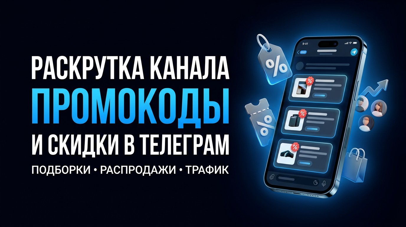 Как раскрутить канал с промокодами и скидками в Телеграм