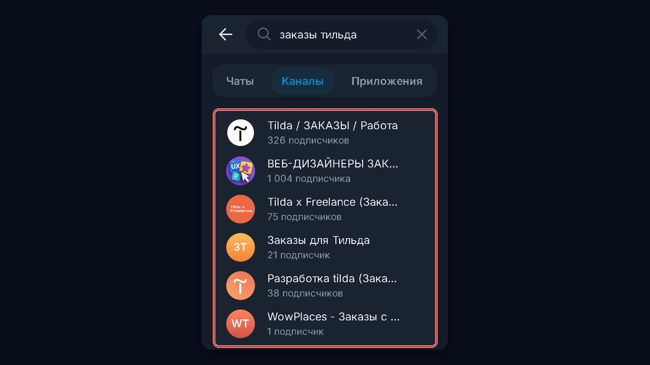 Каналы с заказами на сайты в Telegram: проекты для веб-разработчиков