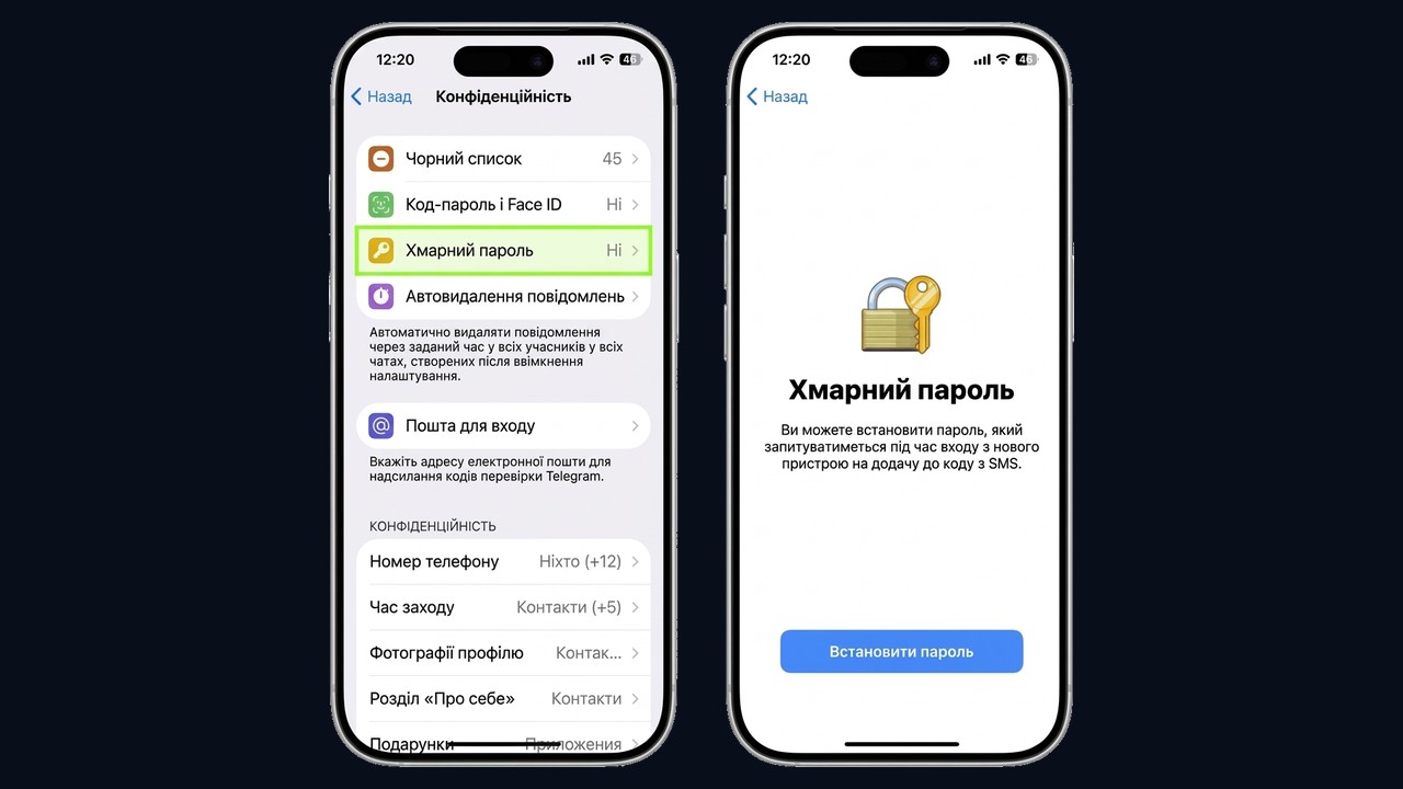 Хмарний пароль телеграм: налаштування після злому