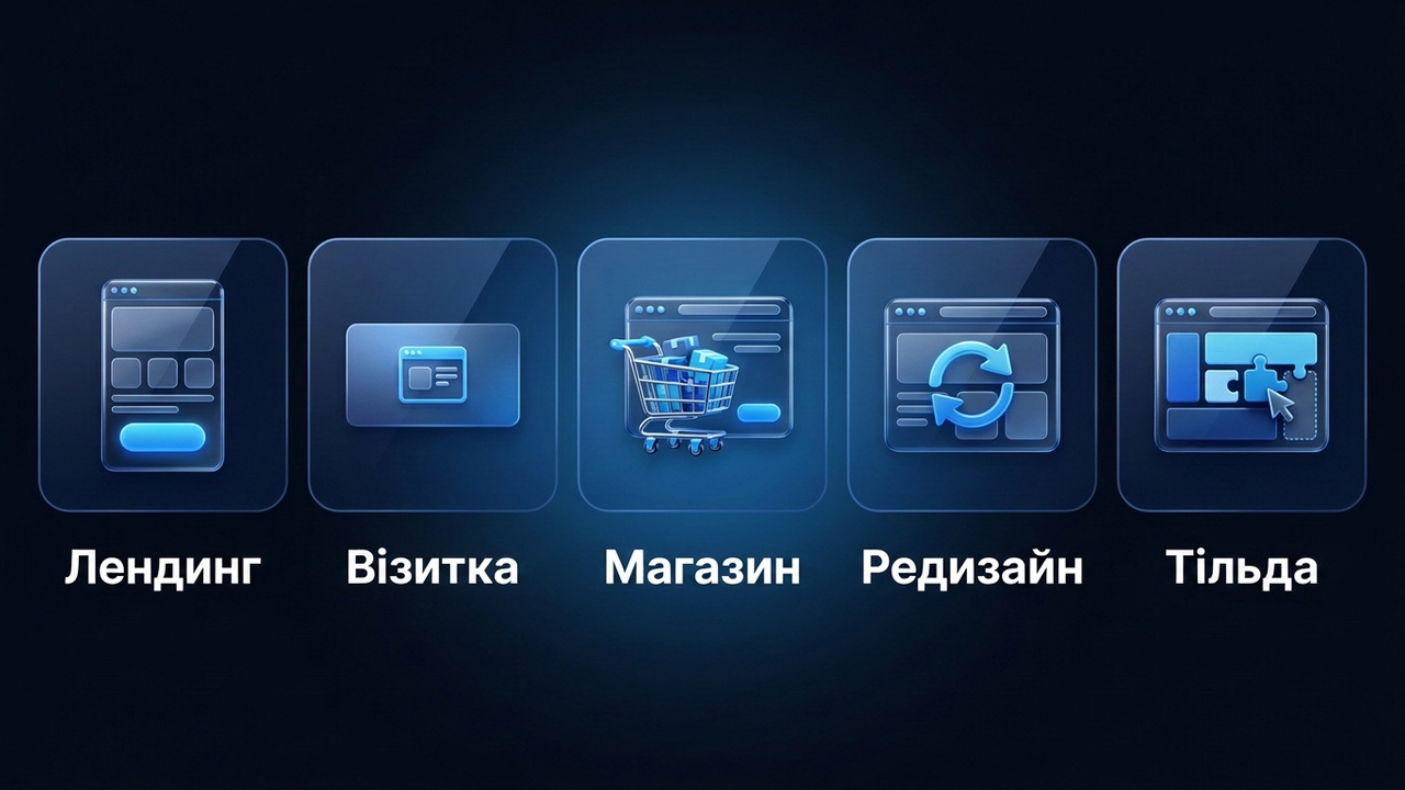 Клієнти на створення сайтів: лендинг, візитка, магазин, редизайн і Тільда