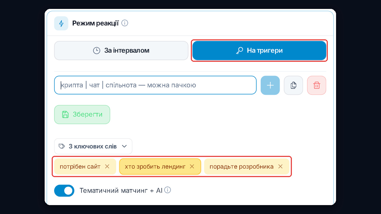 Клієнти на створення сайтів із чатів: Нейрочатинг на тригери «потрібен сайт»