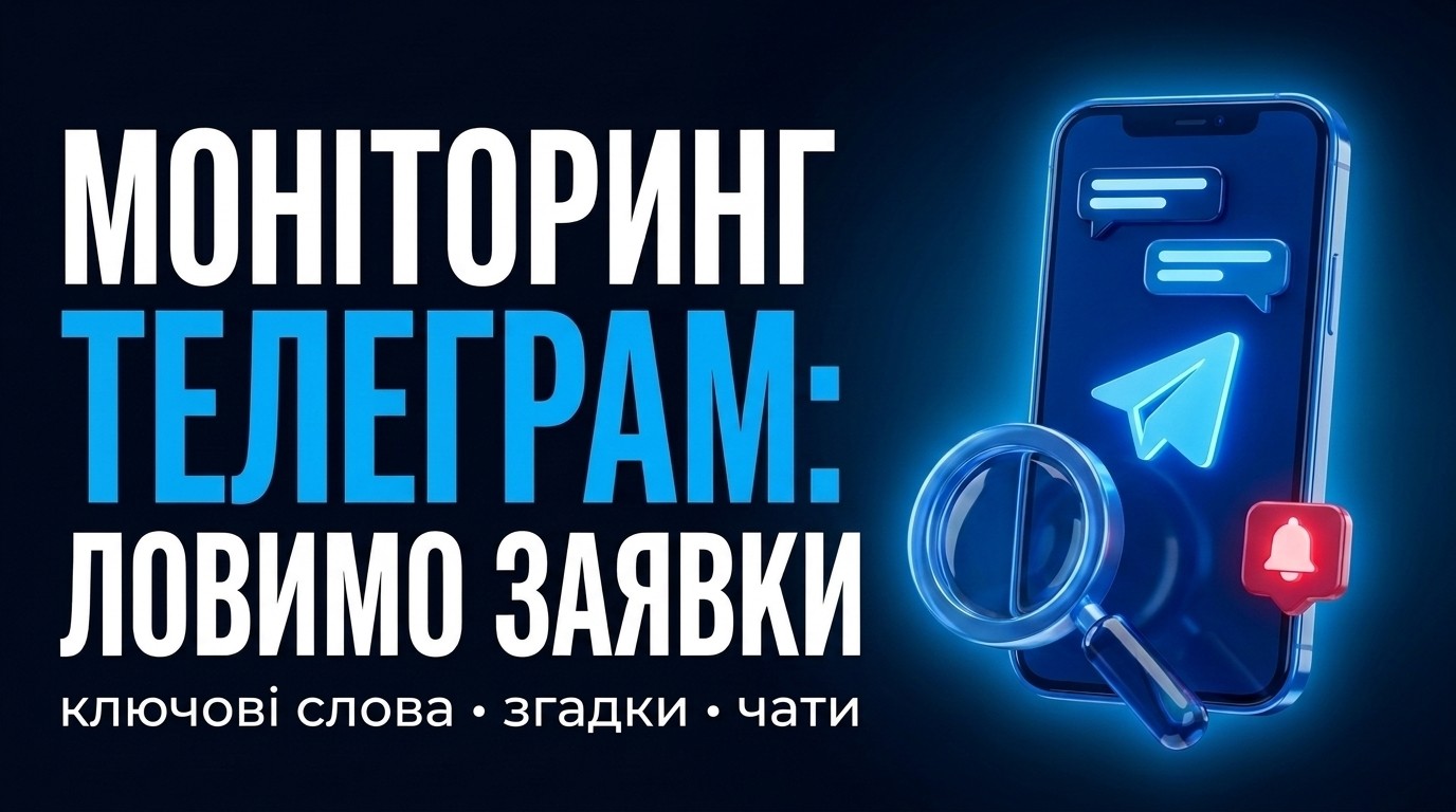 Моніторинг телеграм каналів і чатів: як відстежувати згадки й ловити заявки