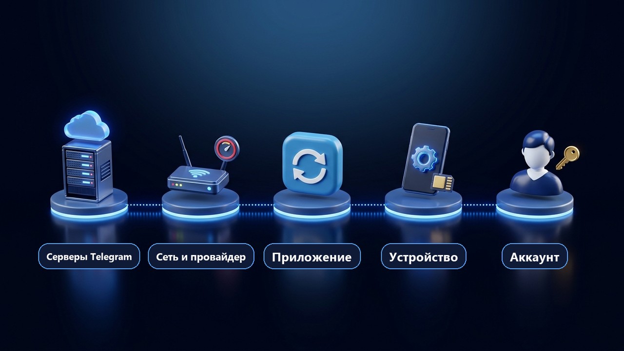 Не работает телеграм: где искать сбой — серверы, сеть, приложение, устройство, аккаунт