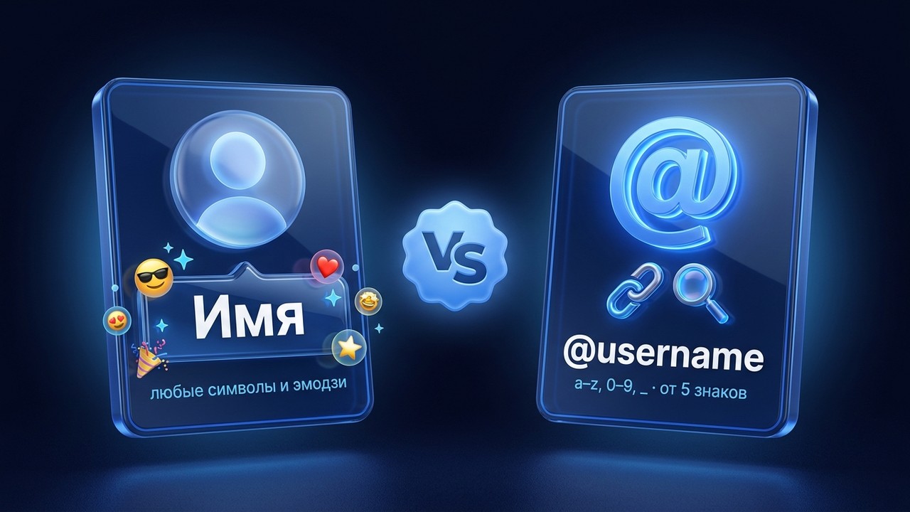 Ник для тг: чем имя отличается от имени пользователя @username