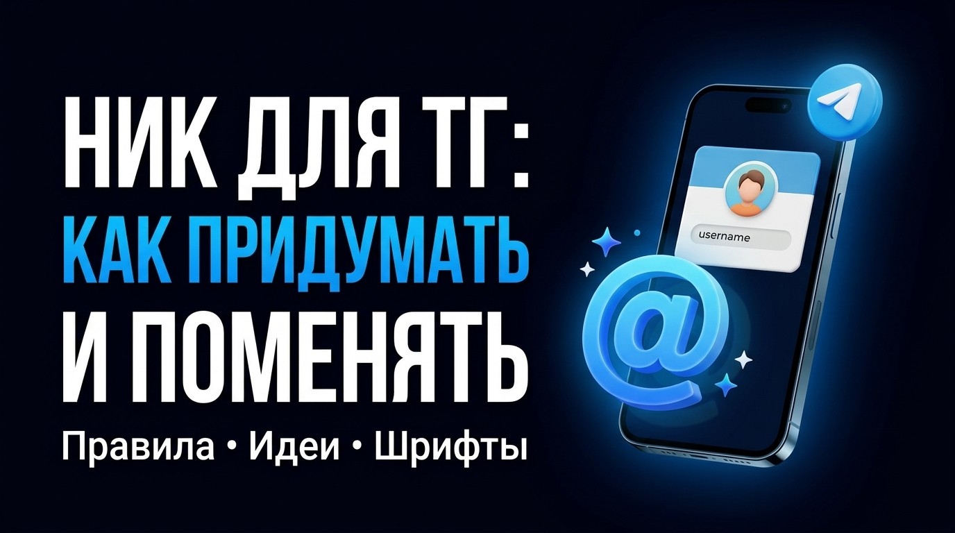 Ник для тг: как придумать красивый юзернейм и поменять его