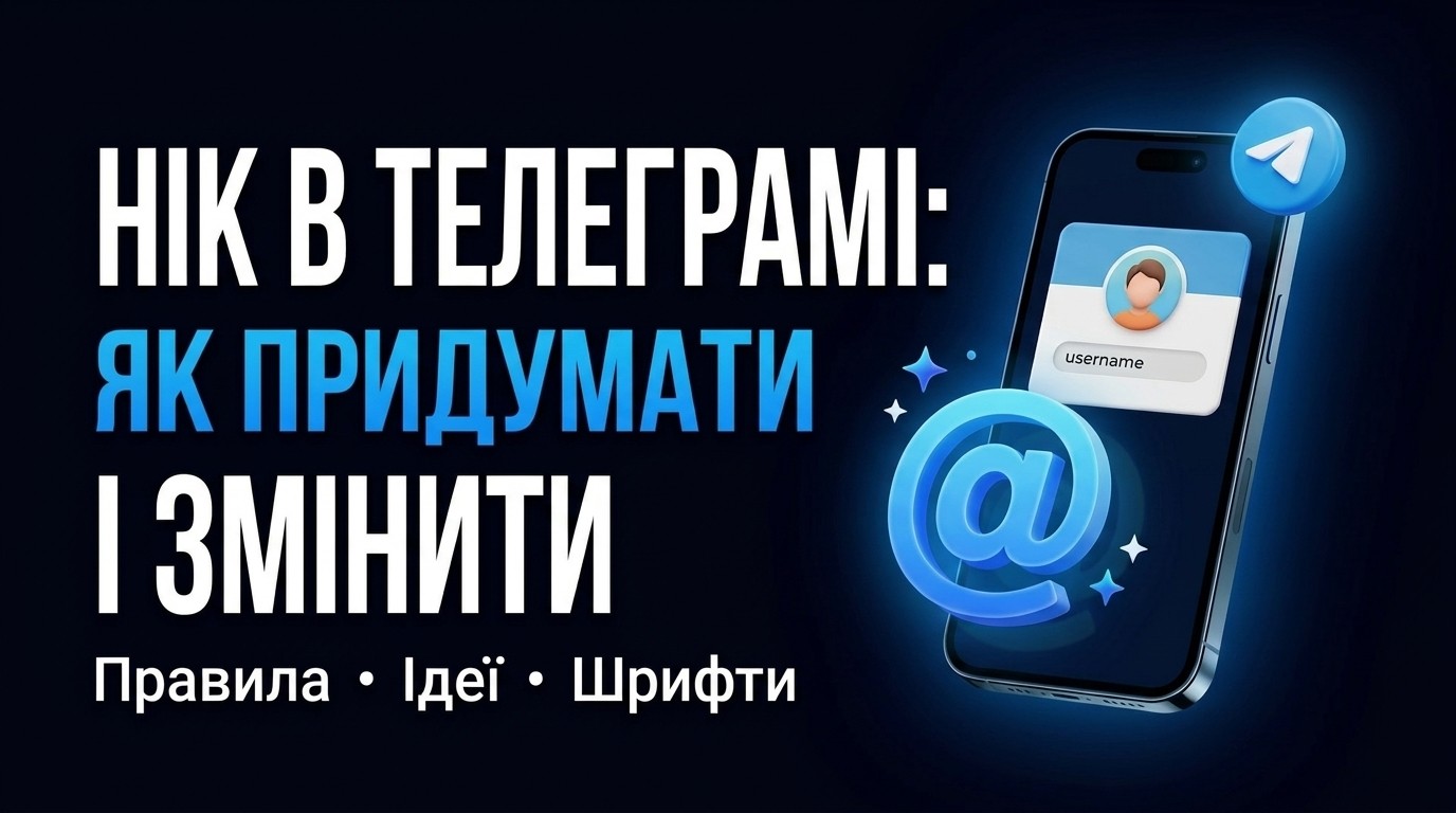 Нік в телеграмі: як придумати гарний юзернейм і змінити його