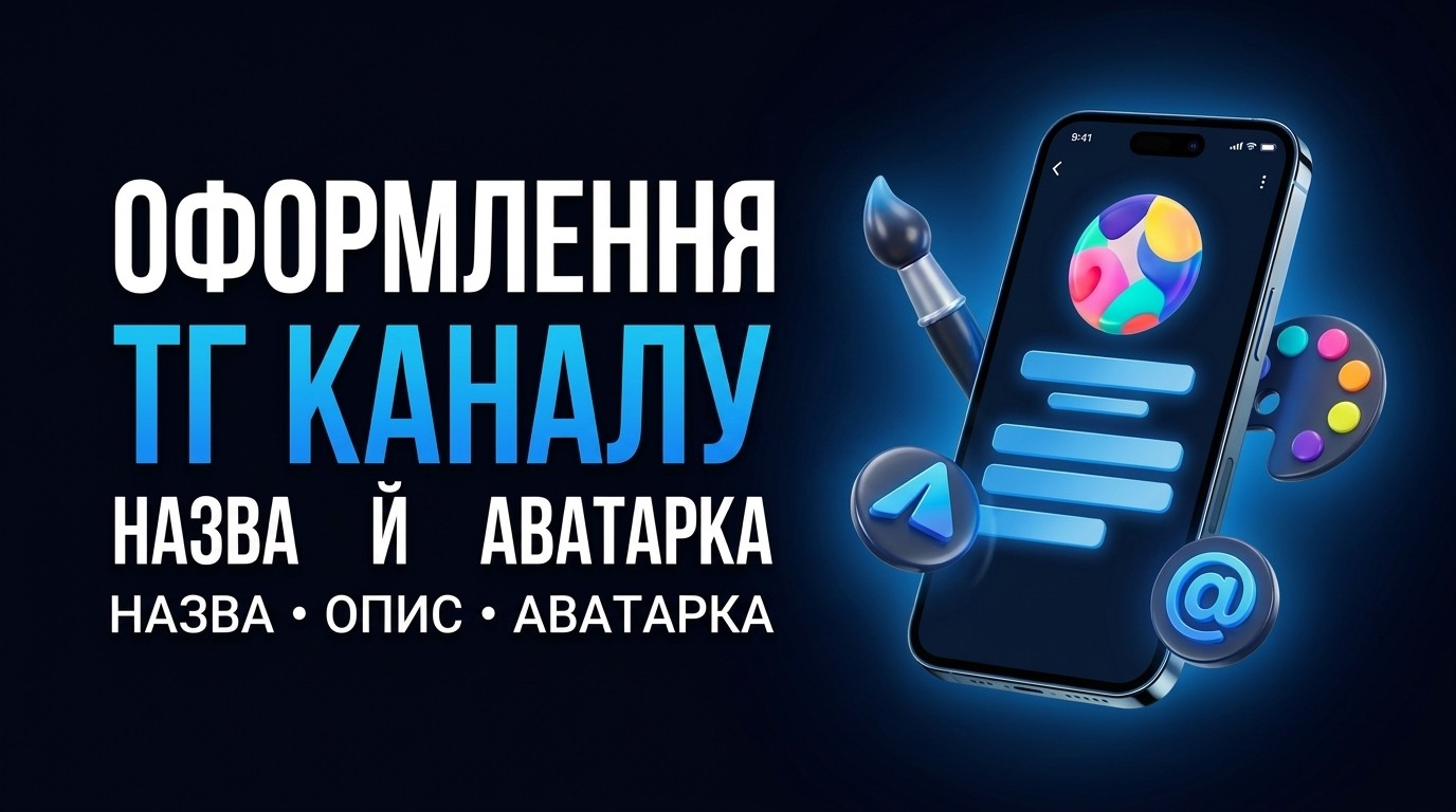 Оформлення тг каналу: назва, опис і аватарка