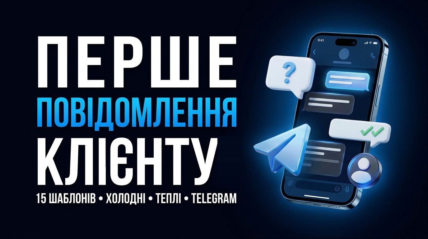 Перше повідомлення клієнту: шаблони й холодні повідомлення в Телеграм