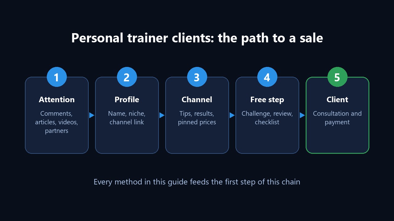 Personal trainer clients: the path from a comment to payment
