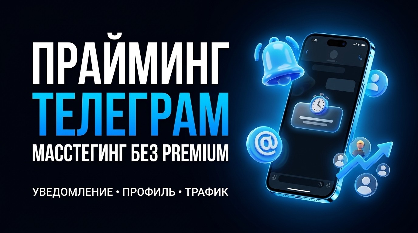 Прайминг Телеграм: как привлекать трафик через масстегинг