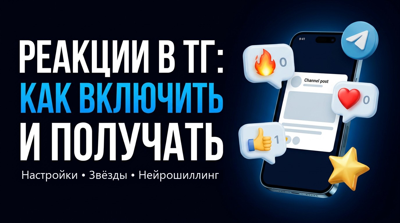 Реакции в тг канале: как включить, поменять и получать их на каждый пост