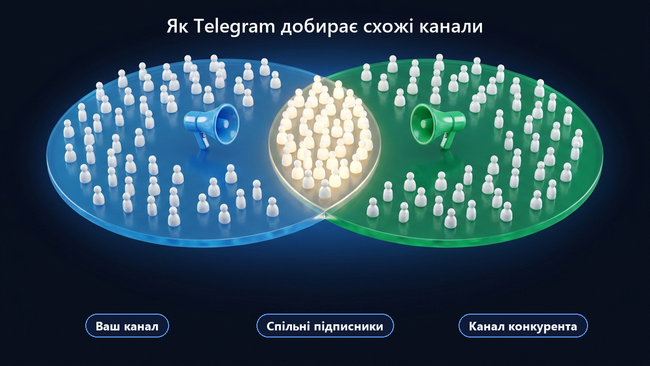 Схожі канали телеграм: Telegram добирає канали за спільними підписниками