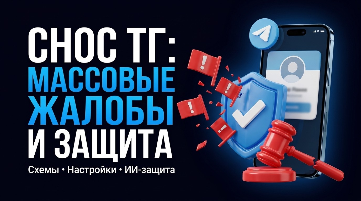 Снос аккаунта в тг: как работают массовые жалобы и как защититься