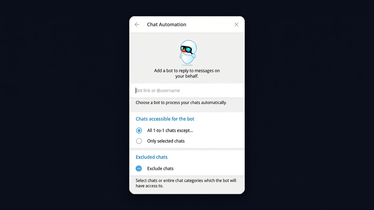 Connecting a chatbot to a Telegram Business account