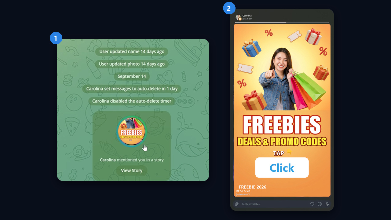 Promoting a Telegram discount channel with the GramGPT.io mass tagging module
