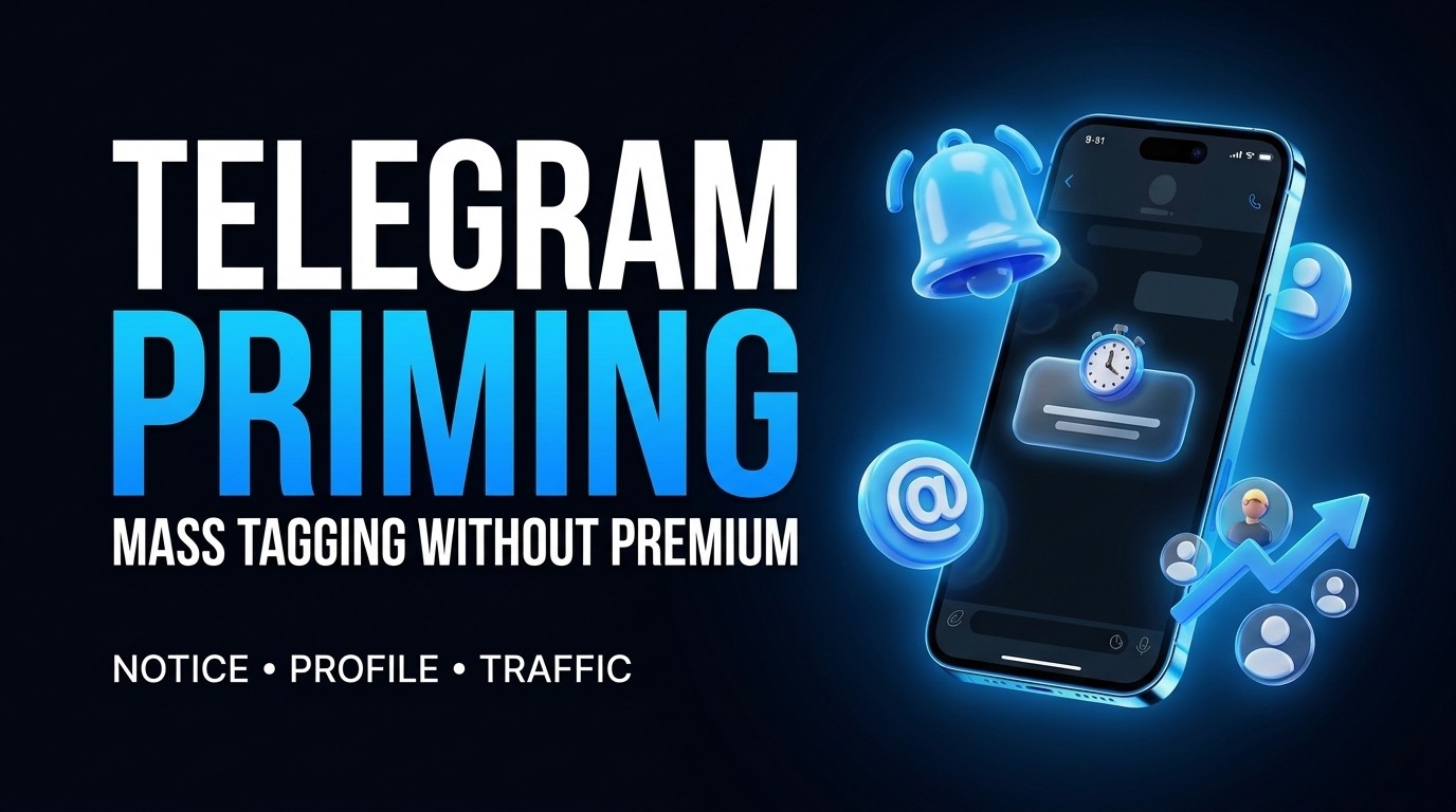 Telegram Priming: How to Get Traffic with Mass Tagging