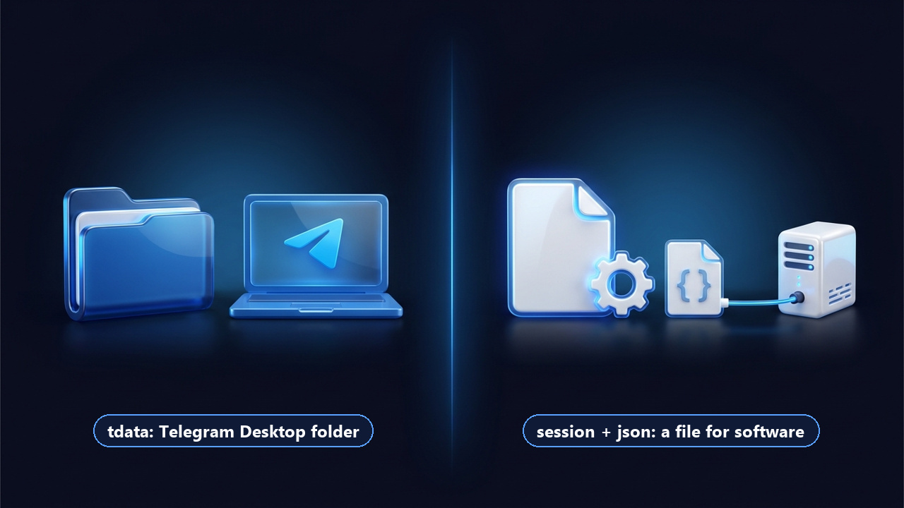 Telegram tdata vs session: a Telegram Desktop folder and a session file for software