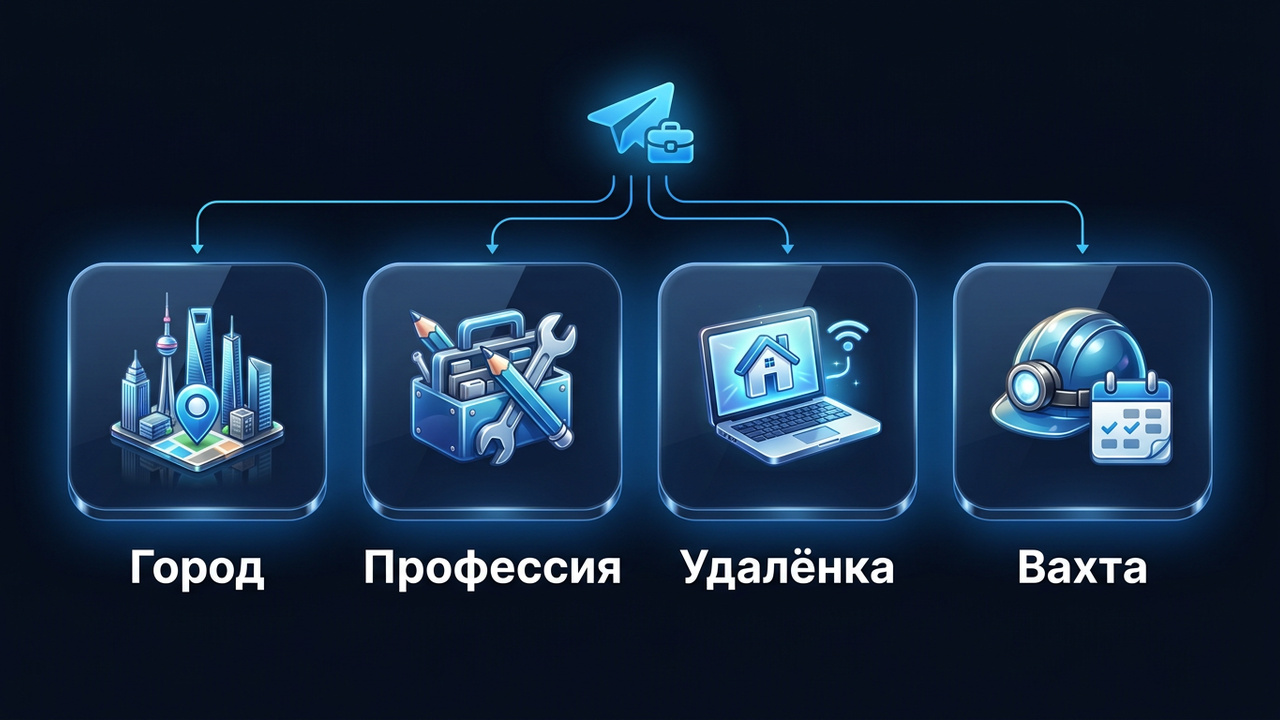 Тг канал вакансии: ниша по городу, профессии или удалёнке и кто платит за размещение