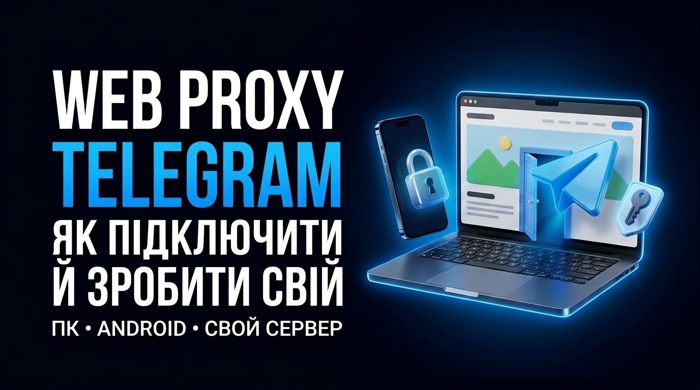 Веб проксі Телеграм: що це, як підключити й зробити свій у 2026