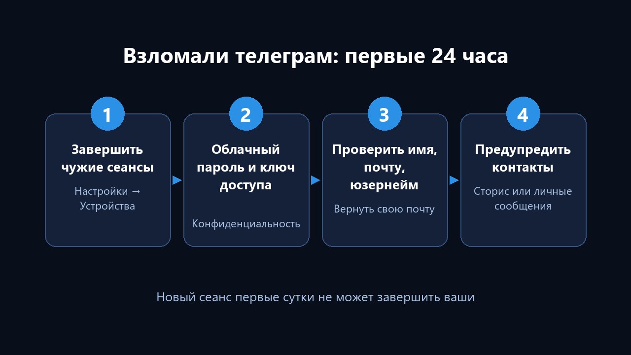 Взломали тг: что делать в первые 24 часа