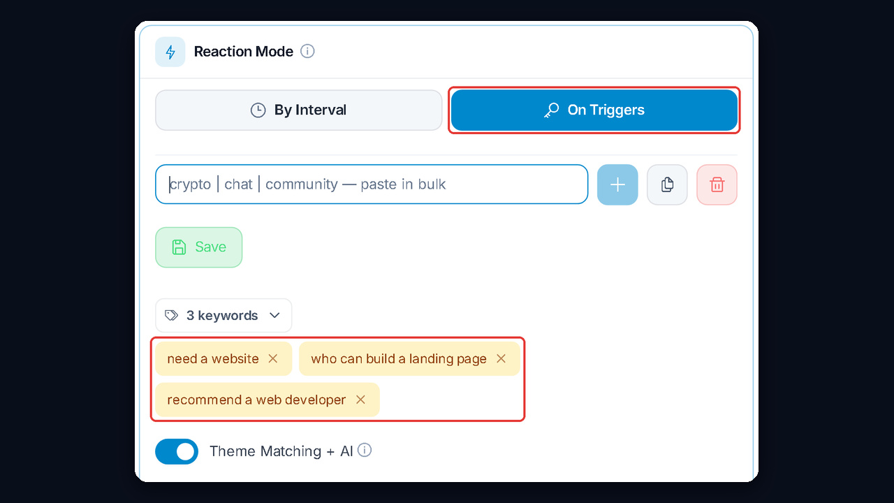Web development clients from group chats: NeuroChatting triggers such as need a website