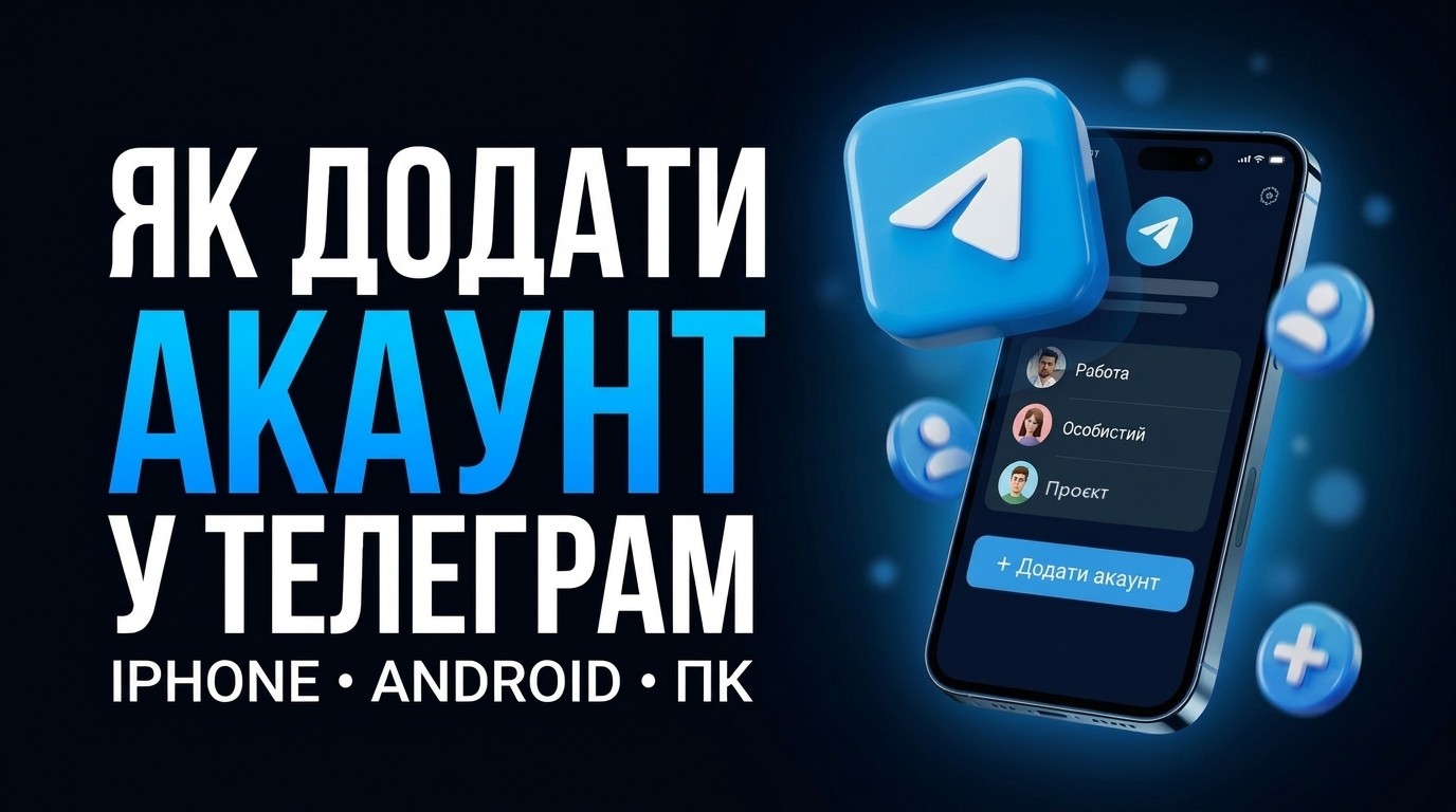 Як додати акаунт у Телеграм: другий акаунт ТГ і керування кількома профілями