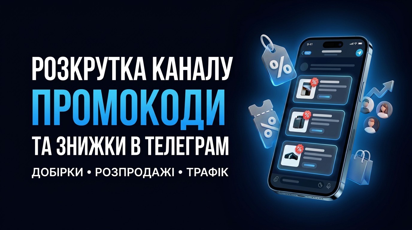 Як розкрутити канал з промокодами та знижками в Телеграм