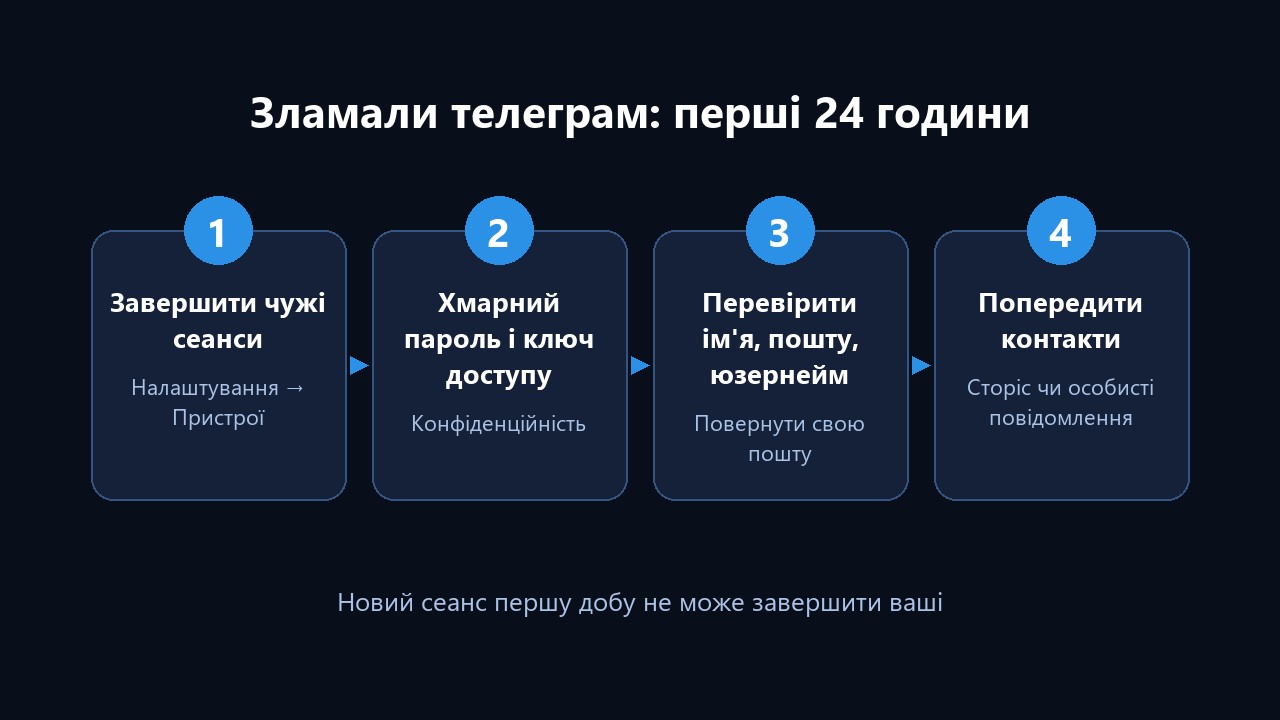 Зламали тг: що робити в перші 24 години