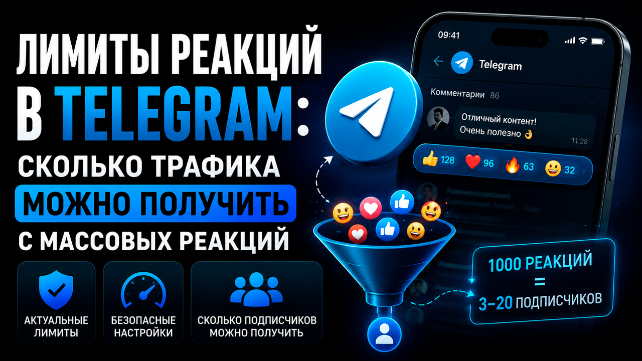 Лимиты реакций в Telegram: сколько трафика можно получить с массовых реакций