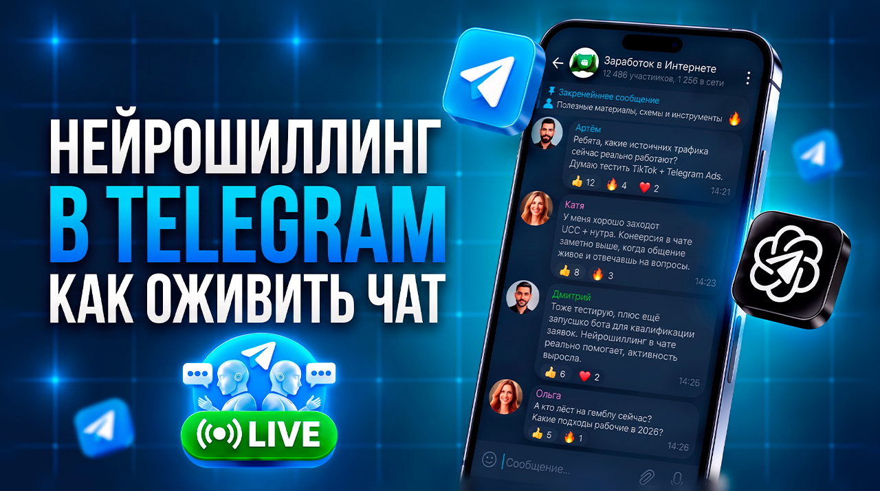 Как оживить Телеграм чат с помощью ИИ через Нейрошиллинг