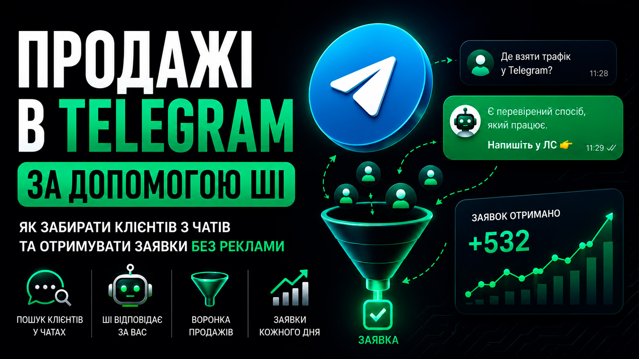 Продажі в Telegram за допомогою ШІ: як забирати клієнтів із чатів