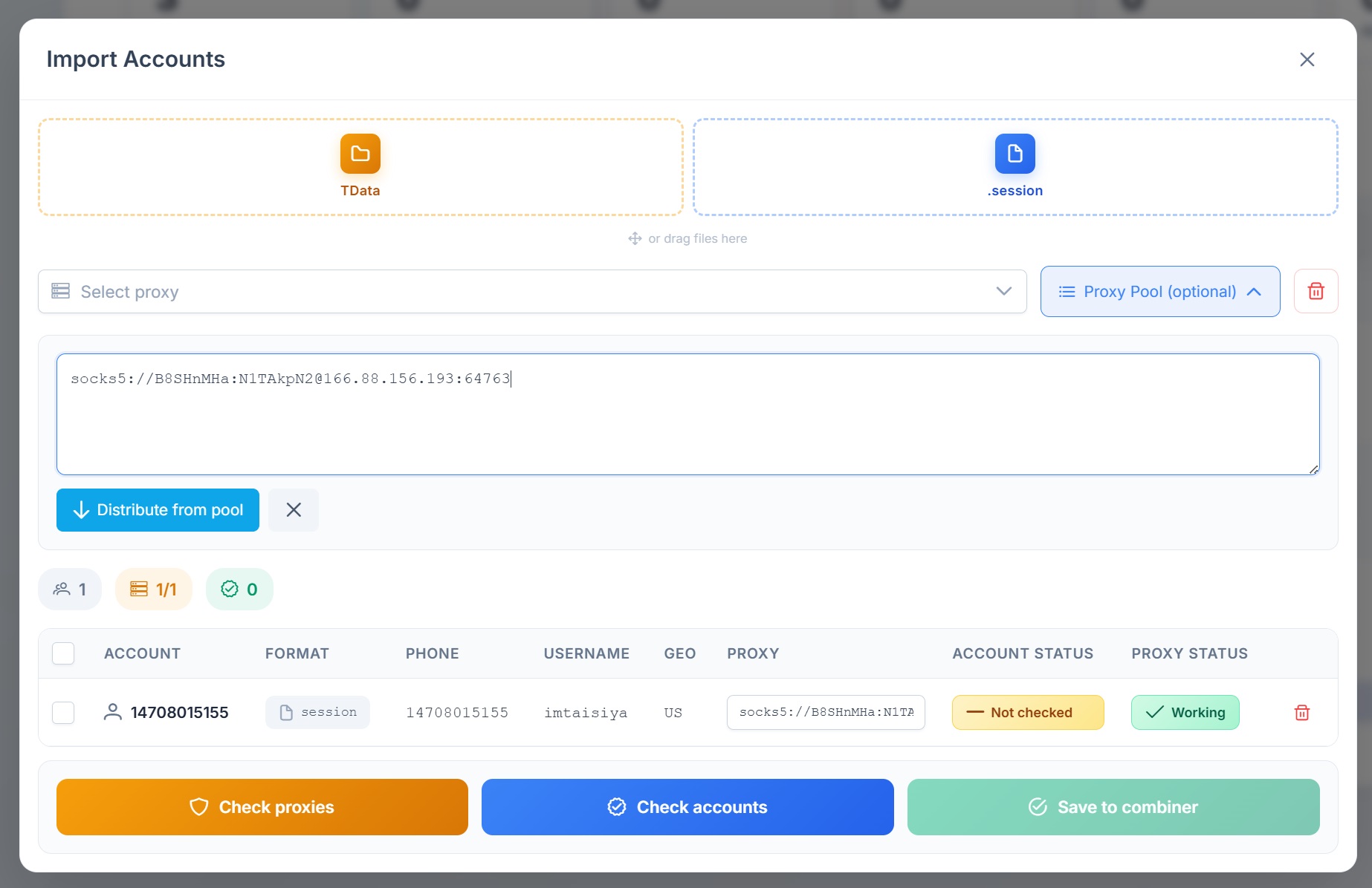 SOCKS5 proxy setup in Telegram
