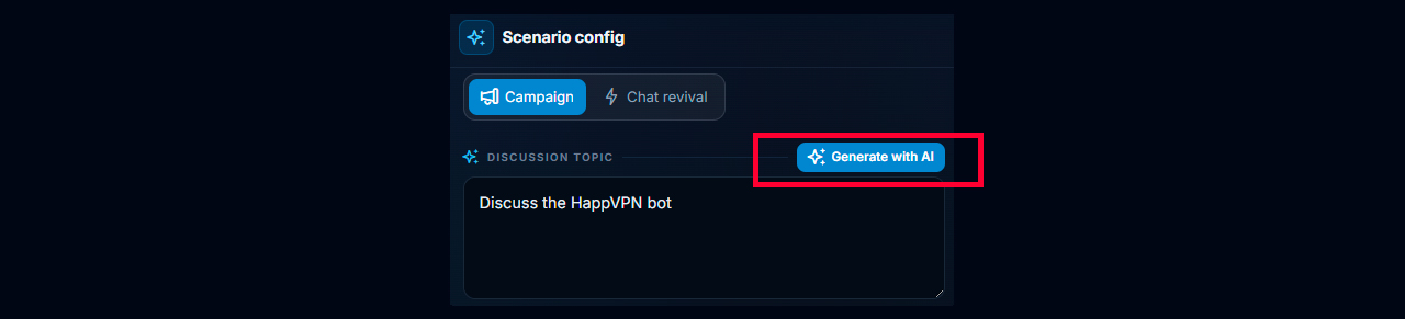Generating an AI conversation for Telegram Neuroshilling
