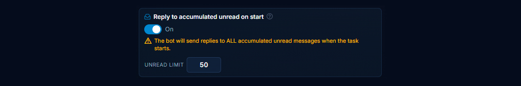 Replies to unread user messages after launching the AI autoresponder