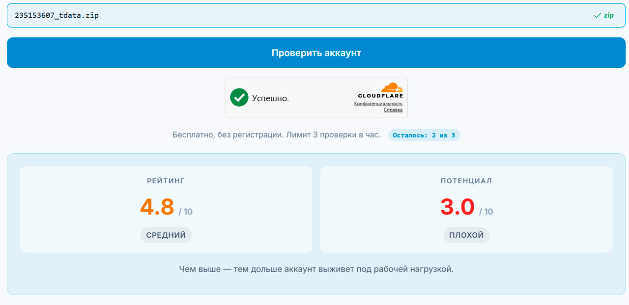 Бесплатная проверка ggr Telegram аккаунта