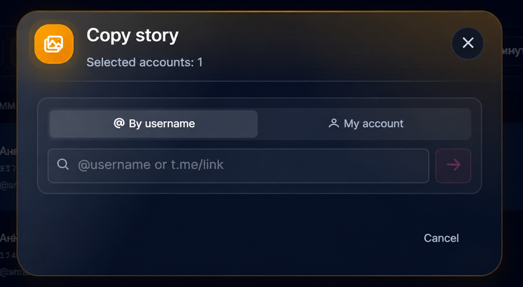 Copying Telegram stories in GramGPT