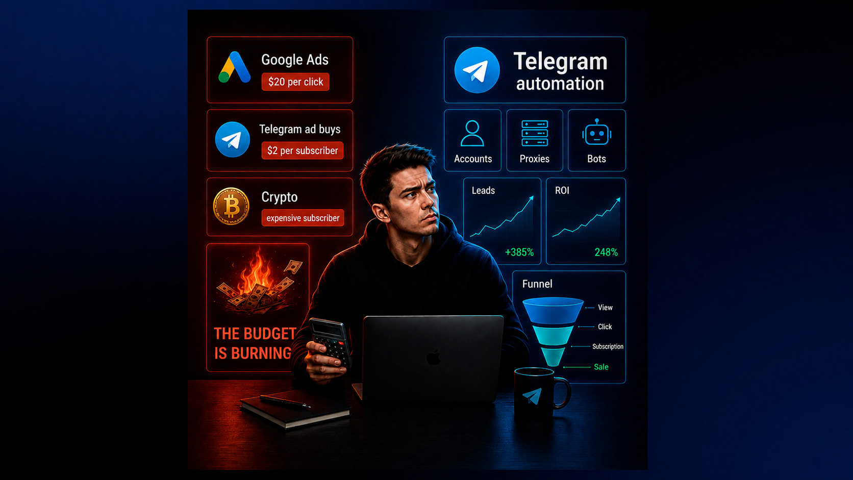 The problem of the cost of automation through Telegram promotion tools