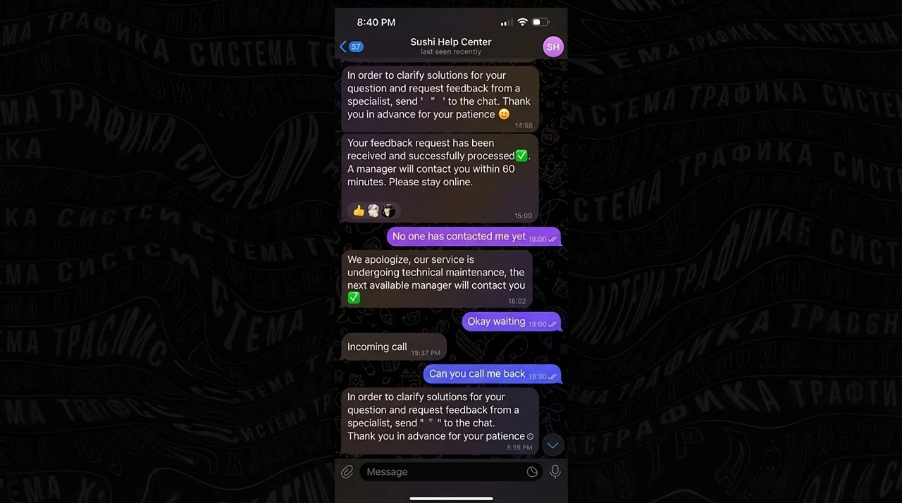 fake telegram support crypto scam fraud