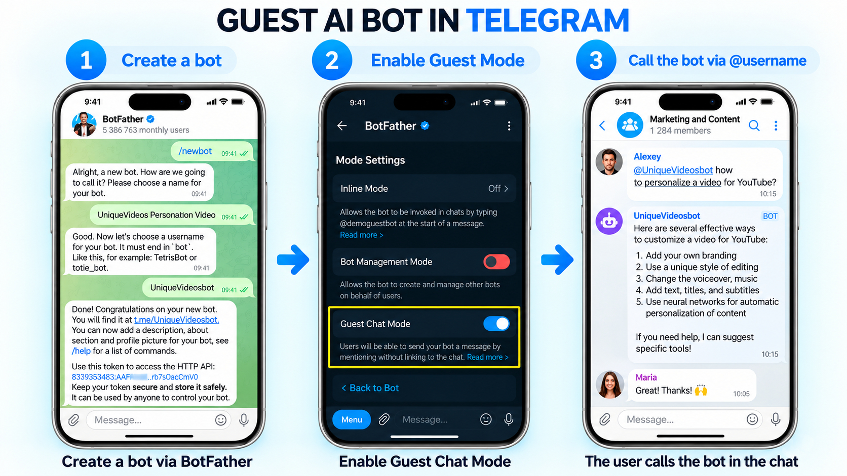 Finding clients on Telegram through a guest AI bot
