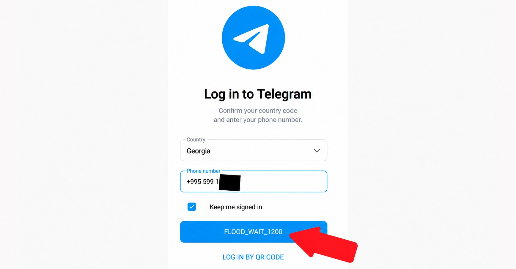 What Flood Wait looks like in Telegram