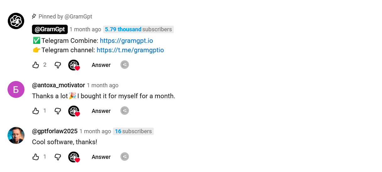 reviews about gramgpt on youtube