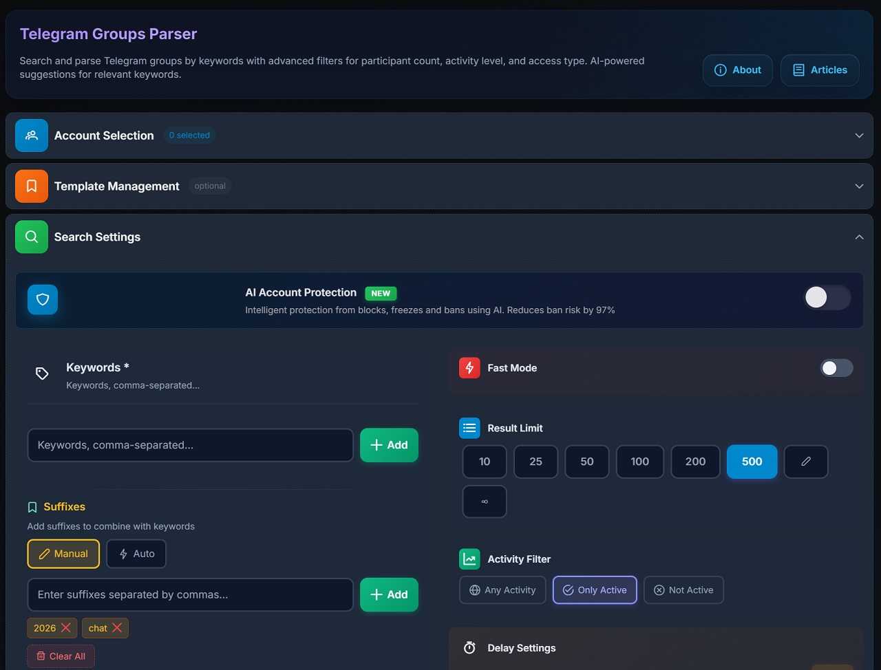 GramGPT: “Telegram Group Parser” module for finding relevant chats