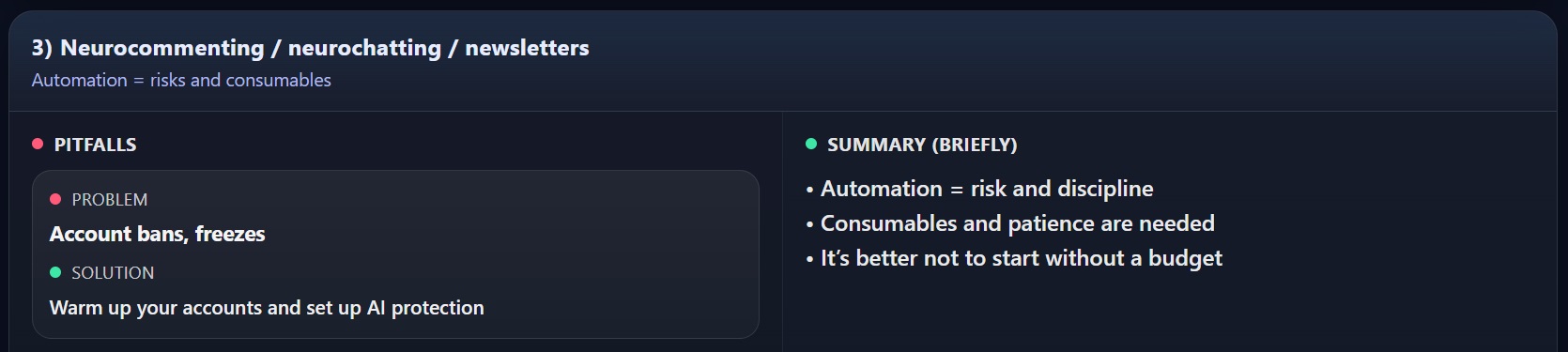 Initial investments in neuro-commenting for Telegram promotion